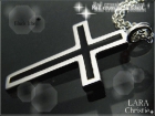 ララクリスティー LARA Christie*レールクロス ネックレス 【BLACK Label】