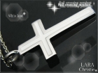 ララクリスティー LARA Christie*レールクロス ネックレス 【WHITE Label】